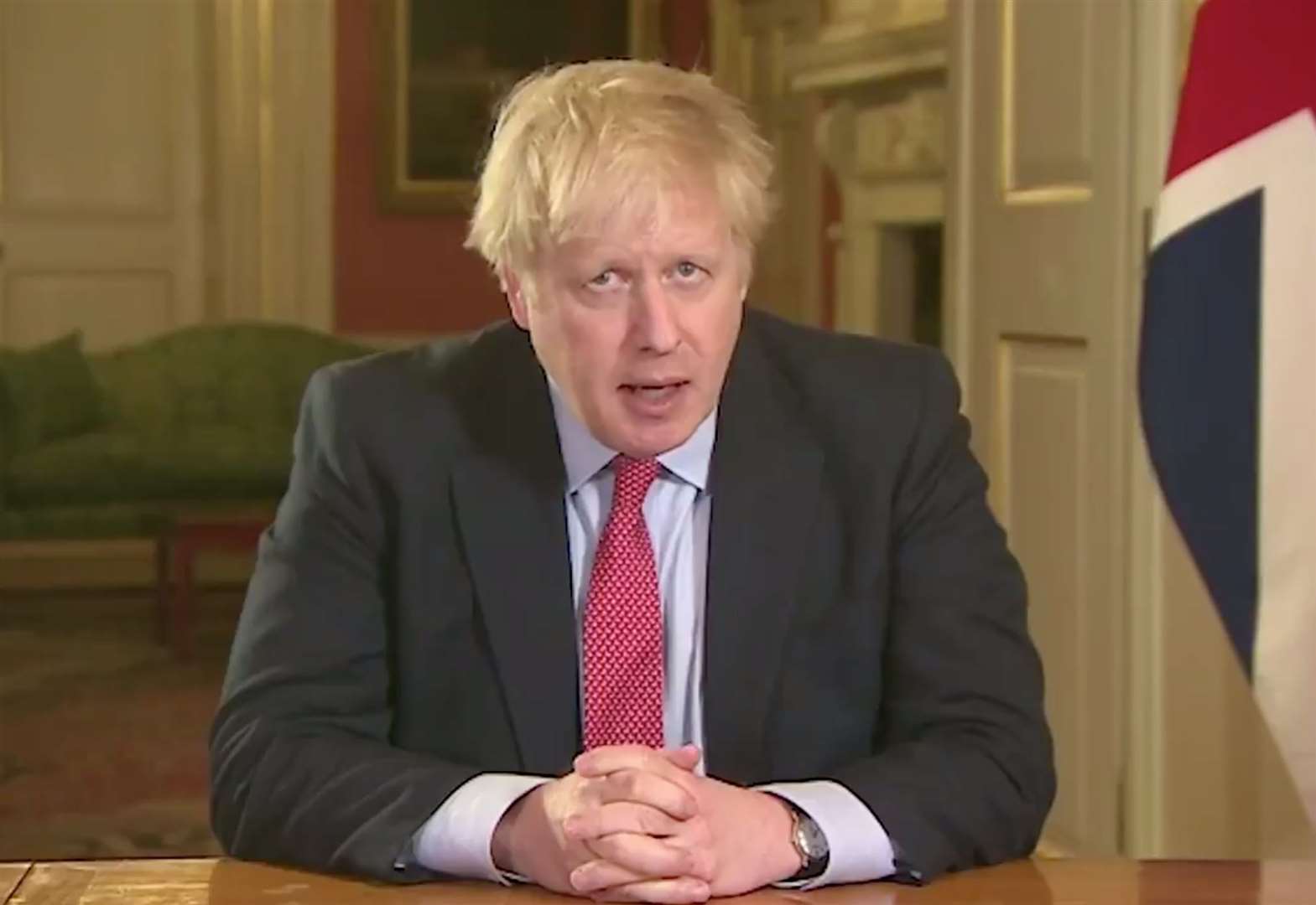 Speaking from 10 Downing St, Boris Johnson told people they 'must stay at home' (32253405)