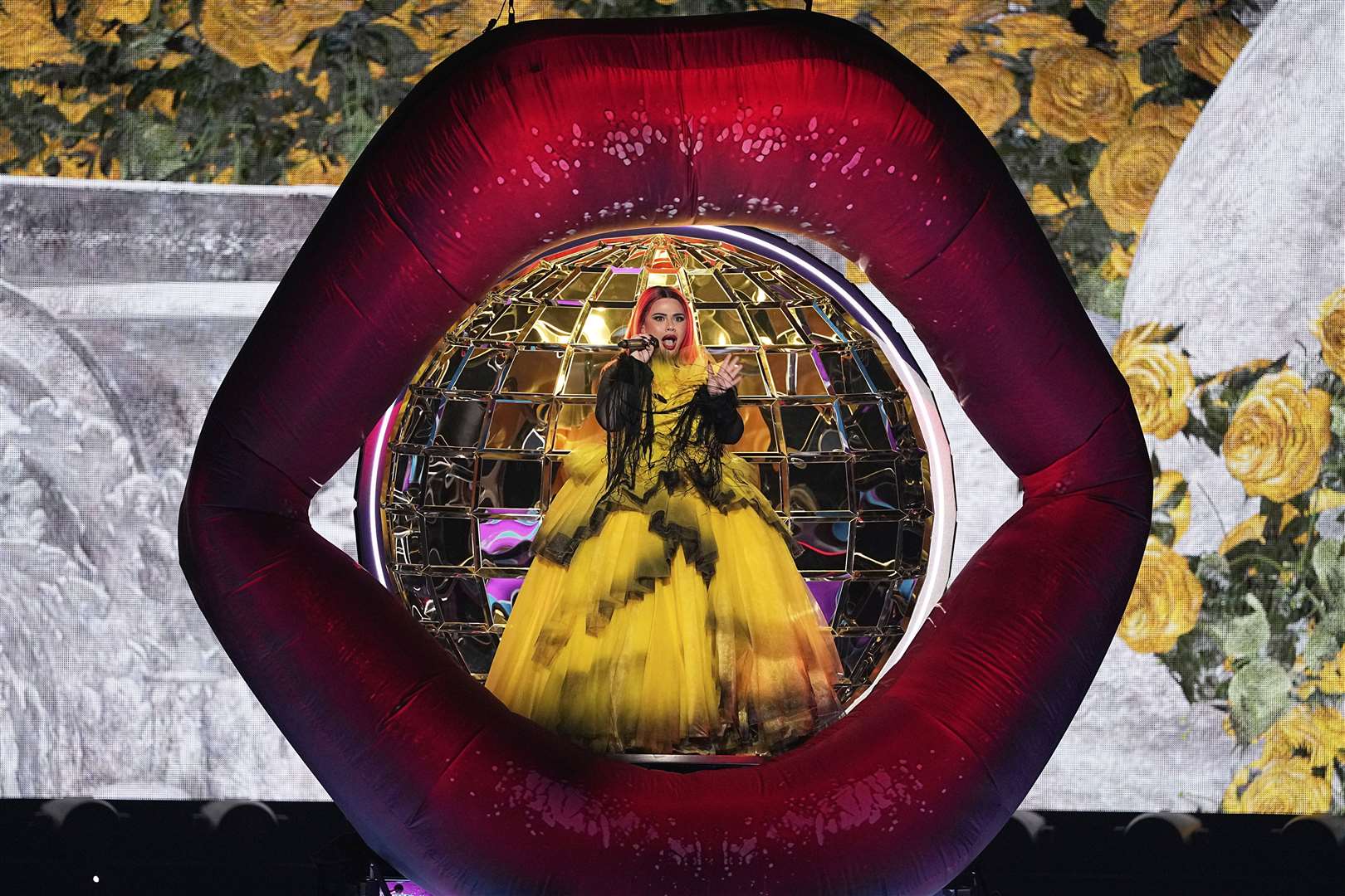 Miriana Conte from Malta performs during the grand final (Martin Meissner/AP)