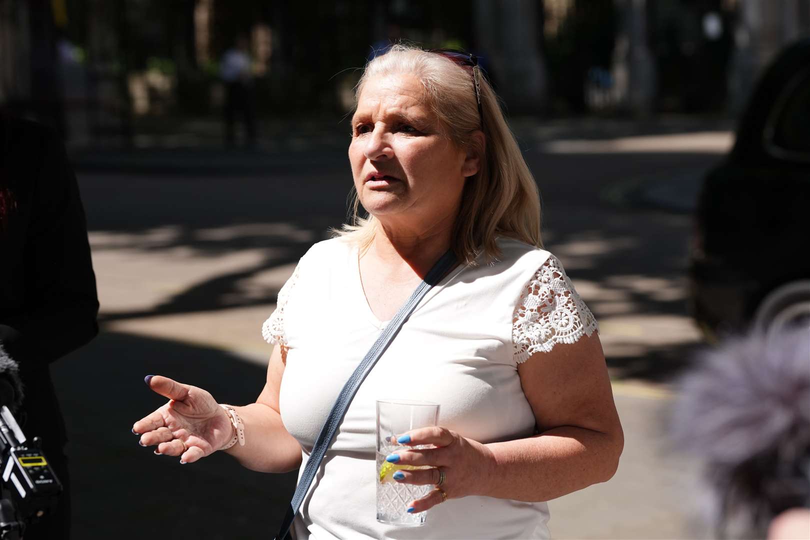 Kim Smith, sister of Peter Sullivan speaking to the media outside the Royal Courts of Justice (Ben Whitley/PA)