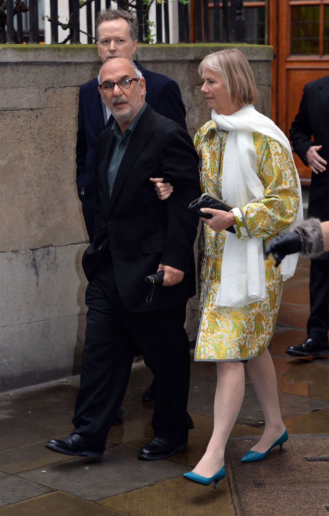 Alan Yentob and Philippa Walker at a ceremony to celebrate the wedding of Rupert Murdoch and Jerry Hall (John Stillwell/PA)