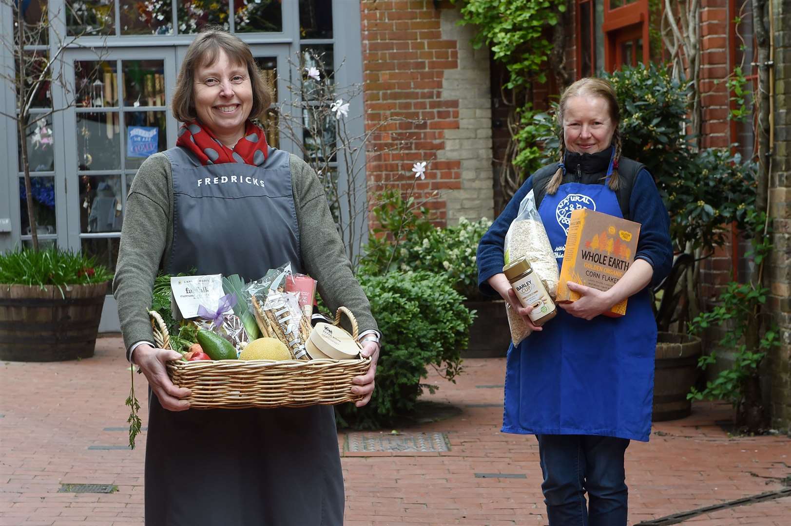 Juliette Atkinson, from Fredricks Fine Foods, and Faye Jackson, from Natural Food Store Co-op.Picture: Mecha Morton