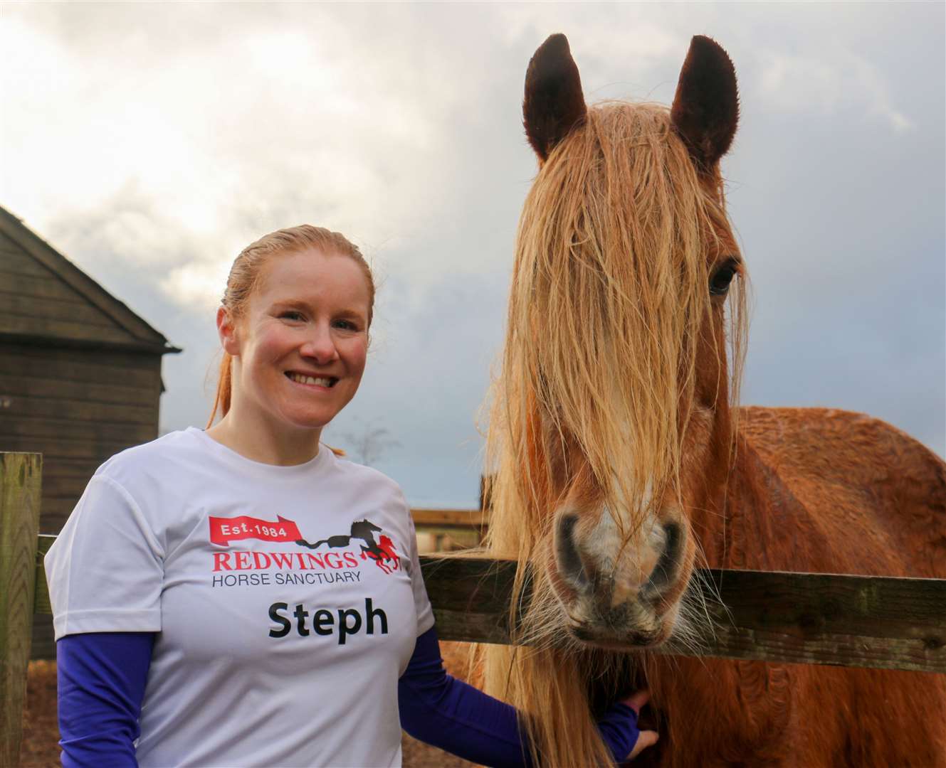 Steph Callen with Hazel at Redwings Horse Sanctuary. Picture submitted