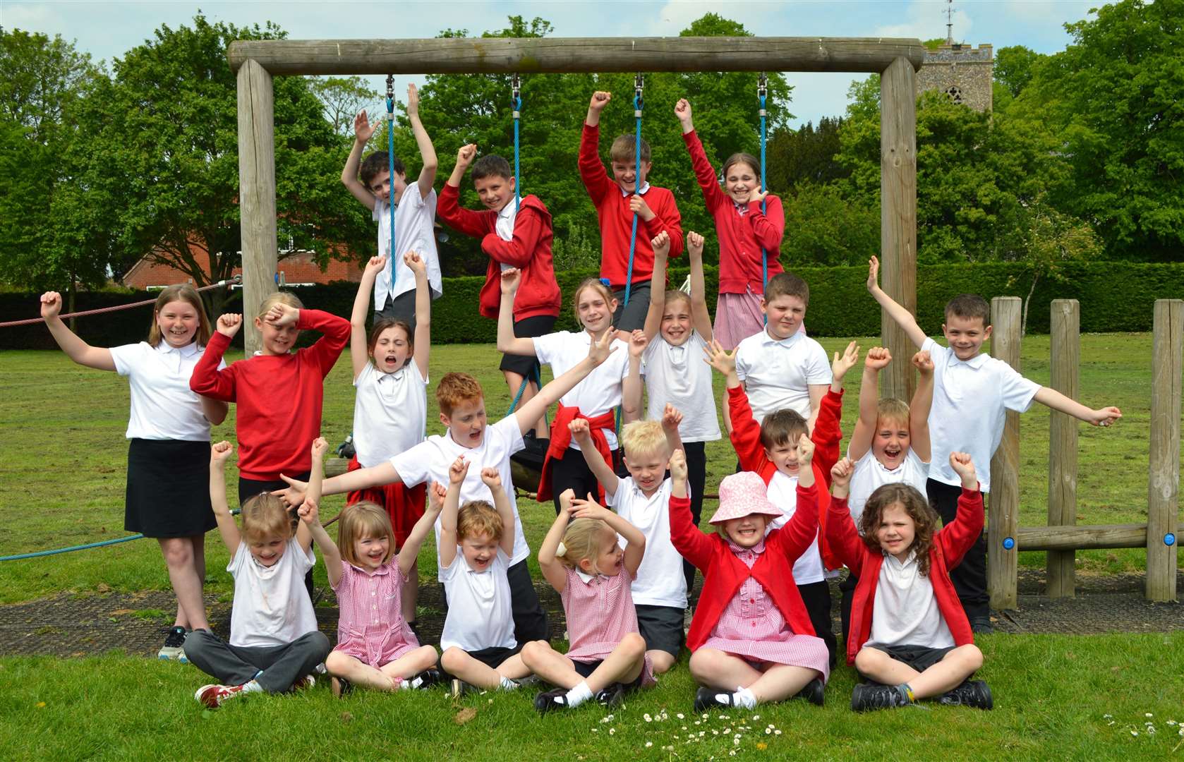 Pupils at All Saints’ Primary School were all smiles following a positive Ofsted report. Picture submitted
