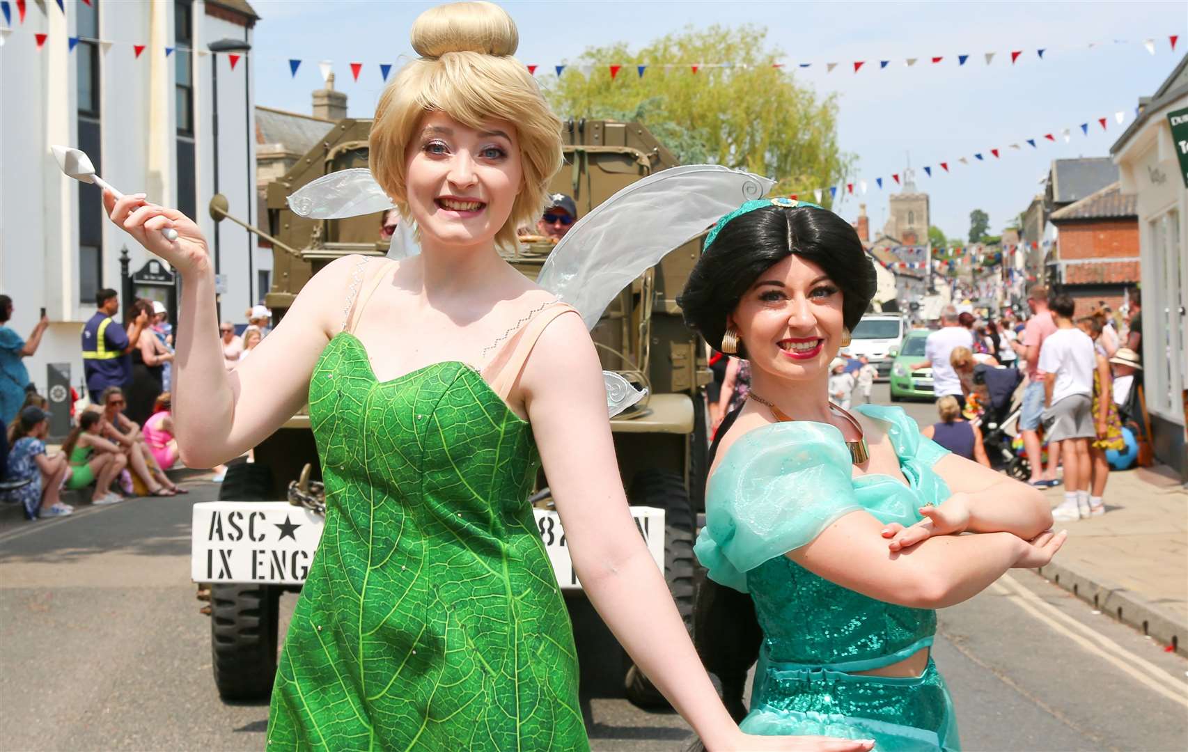 Disney Characters Tinkerbell and Princess Jasmine. Pictures: Gary Donnison