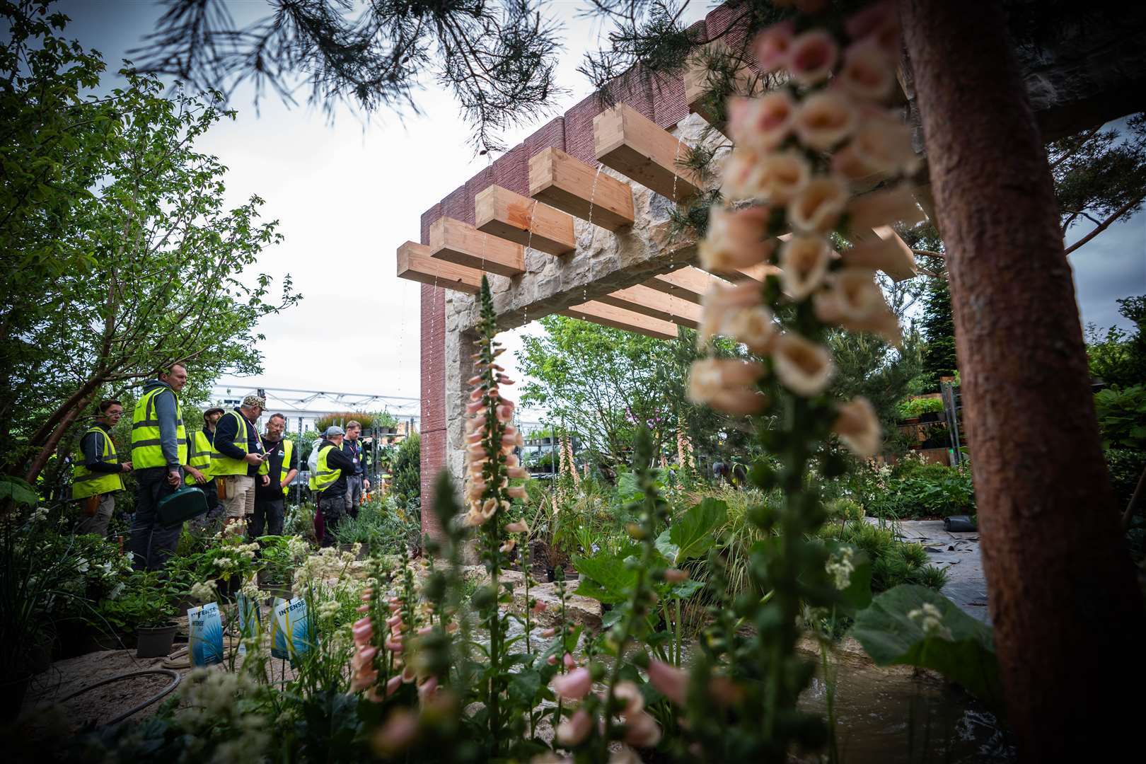 The Save for a Rainy Day garden features planting for warmer temperatures and flood zones (James Manning/PA)