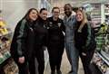 Petrol station staff meet and get pictures with Strictly star