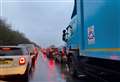Busy road sees major delays after multi-vehicle collision