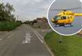 Two-vehicle collision sees air ambulance attend and people rescued by fire crews