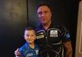 Harvey takes to the oche during his Ally Pally trip