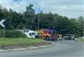 Firefighters battle van fire on key route
