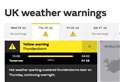 Thunderstorm warning issued for Thursday and Friday