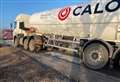 Gas lorry slips into ditch in Bressingham