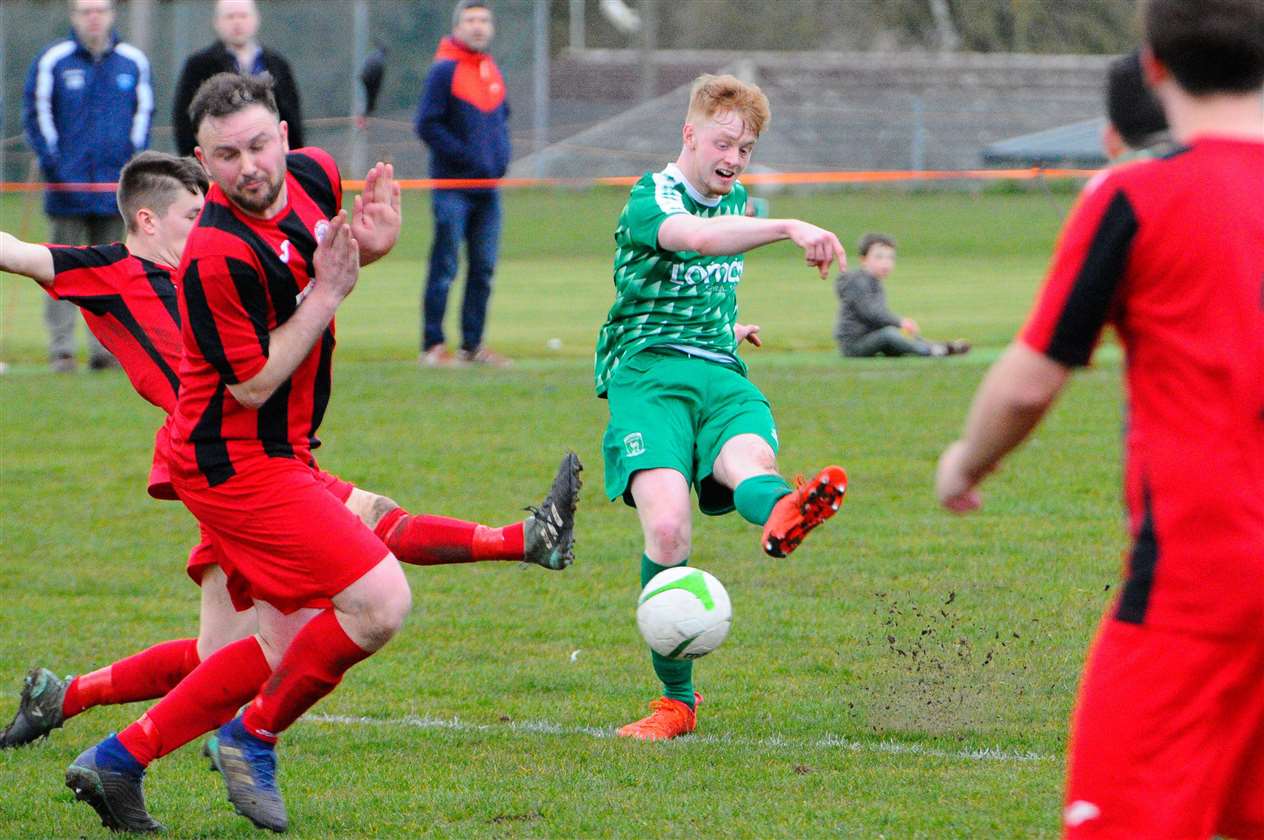 East Harling, Norfolk, 14/03/2020..Football action from East Harling v Wymondham...Tarft..Picture: Mark Bullimore Photography. (32043670)