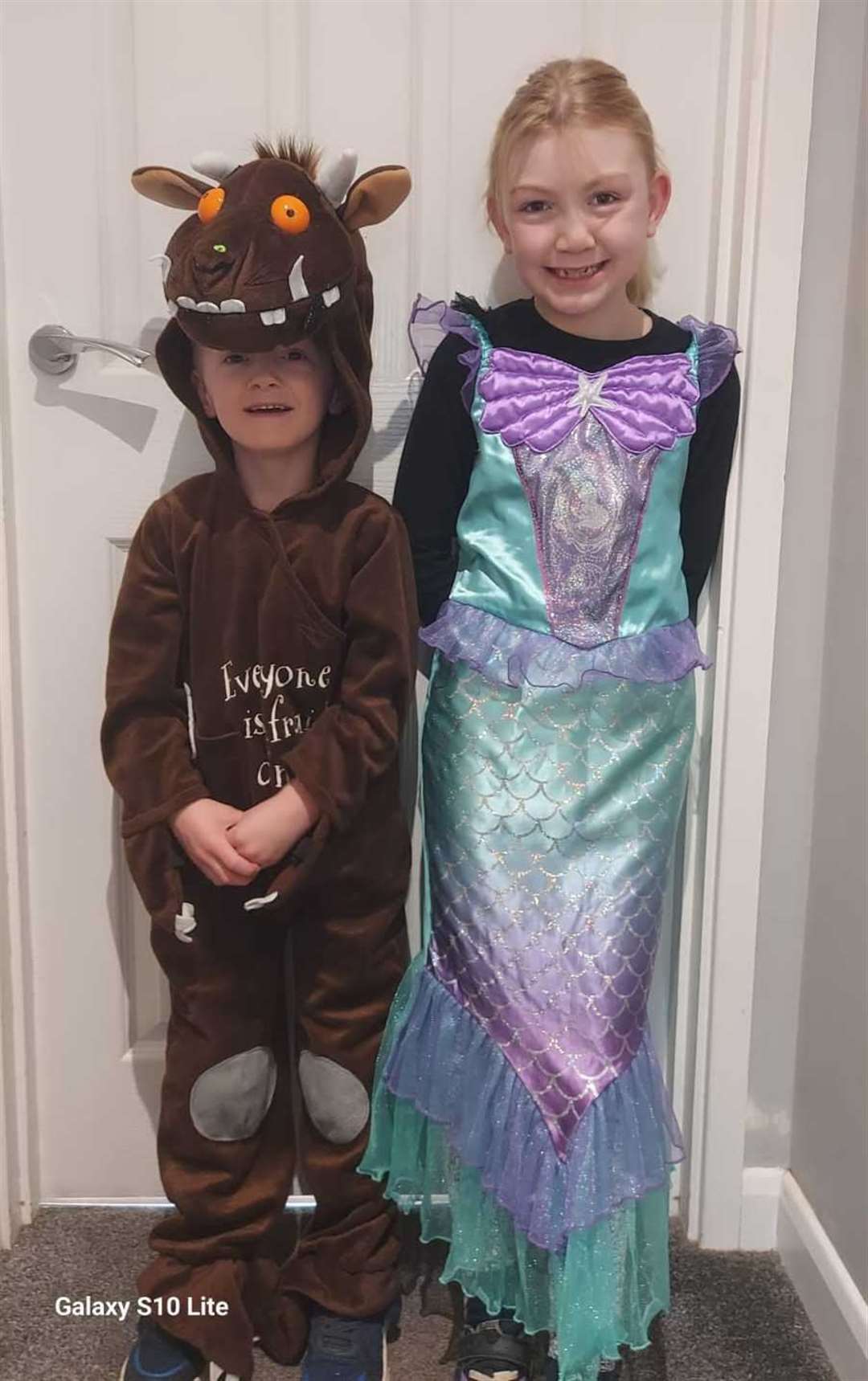 Ellie (eight) and Oscar Colman (five) from Roydon Primary School. Picture Submitted