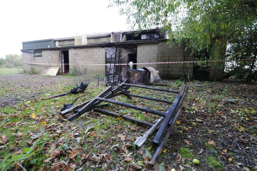 Arson attack on Bunwell Sports Hall ANL-161026-163130009