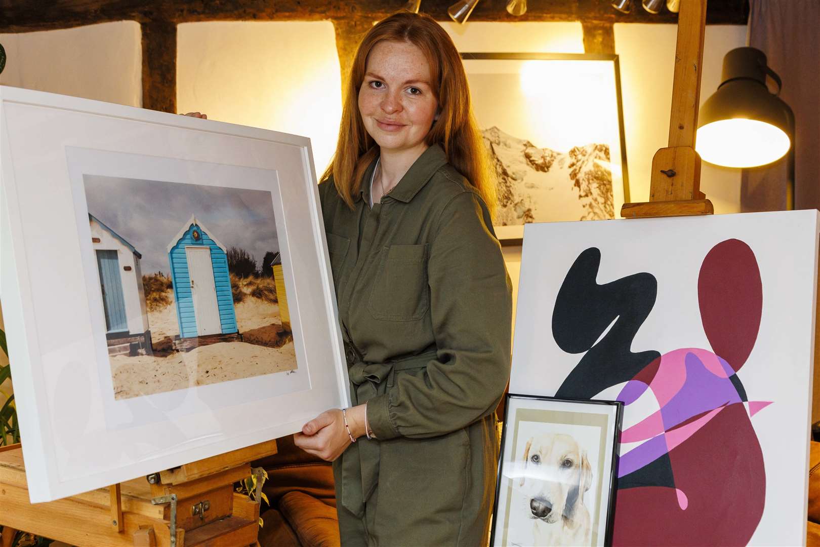 Anna Partington pictured with some of her work. Picture: Mark Bullimore Photography 2022