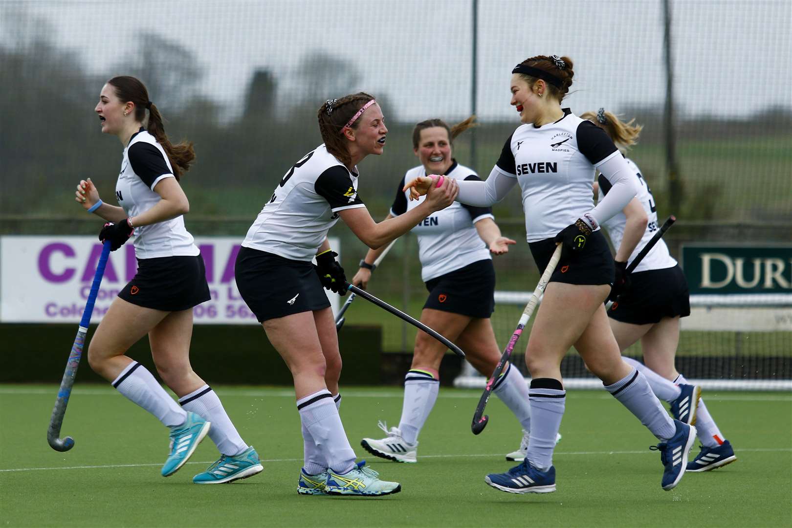 Harleston celebrate scoring their second goal Picture: Mark Bullimore