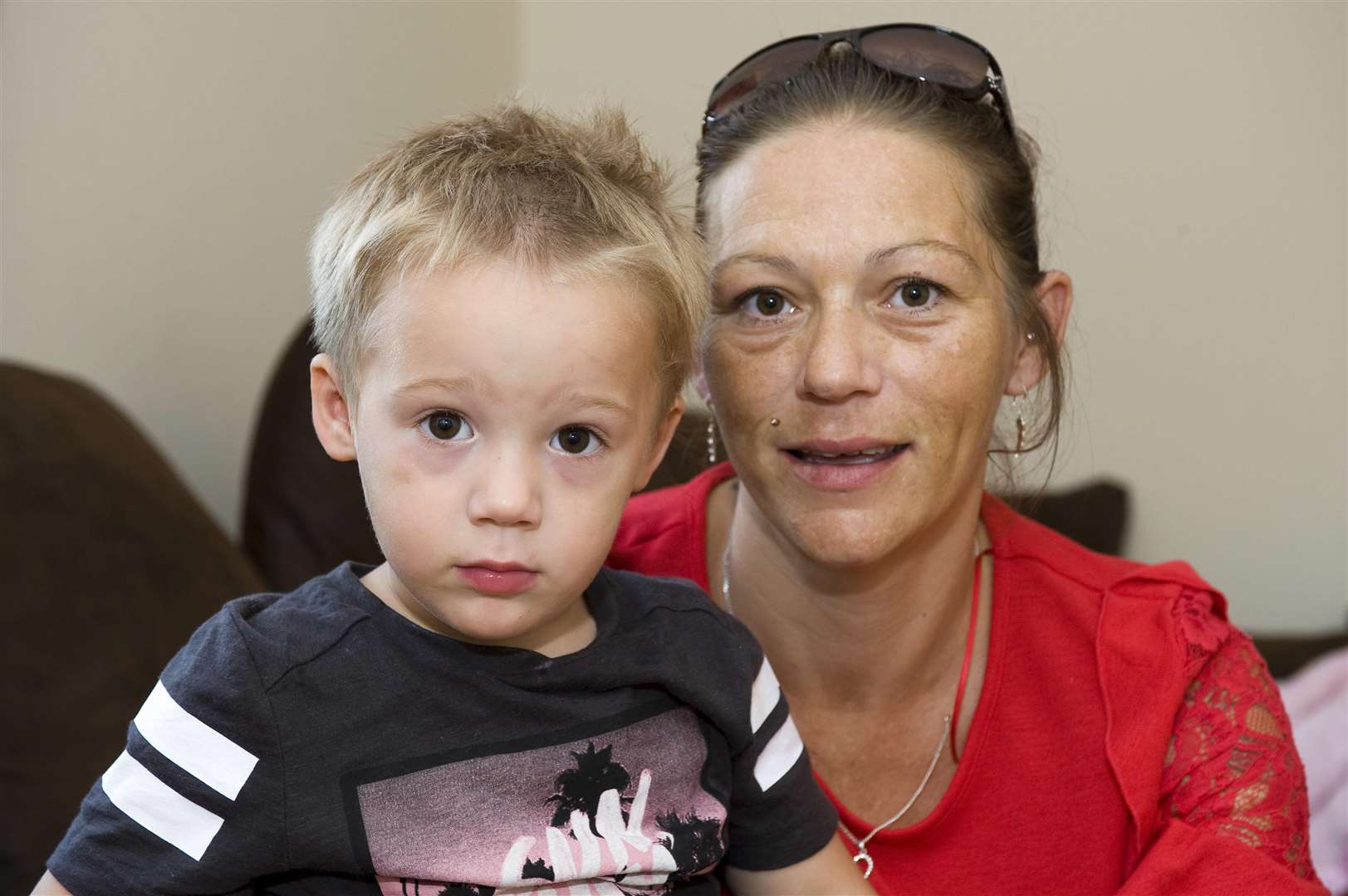 Timmie-Joe Watkinson with his mum Samantha. Picture by Mark Bullimore Photography.