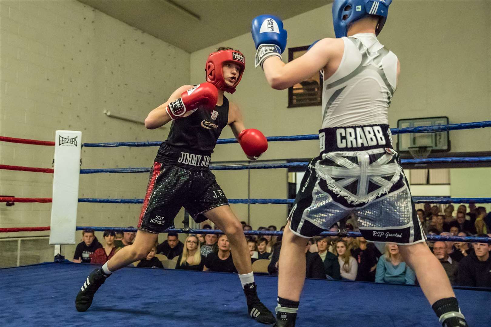 Progress Boxing - Diss Hope Church Show. Bout 11 - (Red) Jimmy Ellwood (Progress) v (Blue) Levi Crabb (Chalvedon).Winner - Split Decision - Jimmy Ellwood. (5728135)