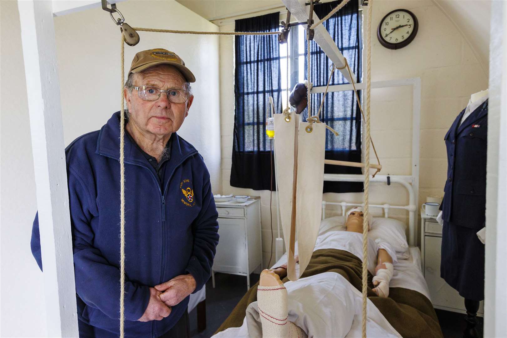 Ron Batley, curator and one of the founding members of the 100th Bomb Group museum in Thorpe Abbotts. Pictures: Mark Bullimore Photography