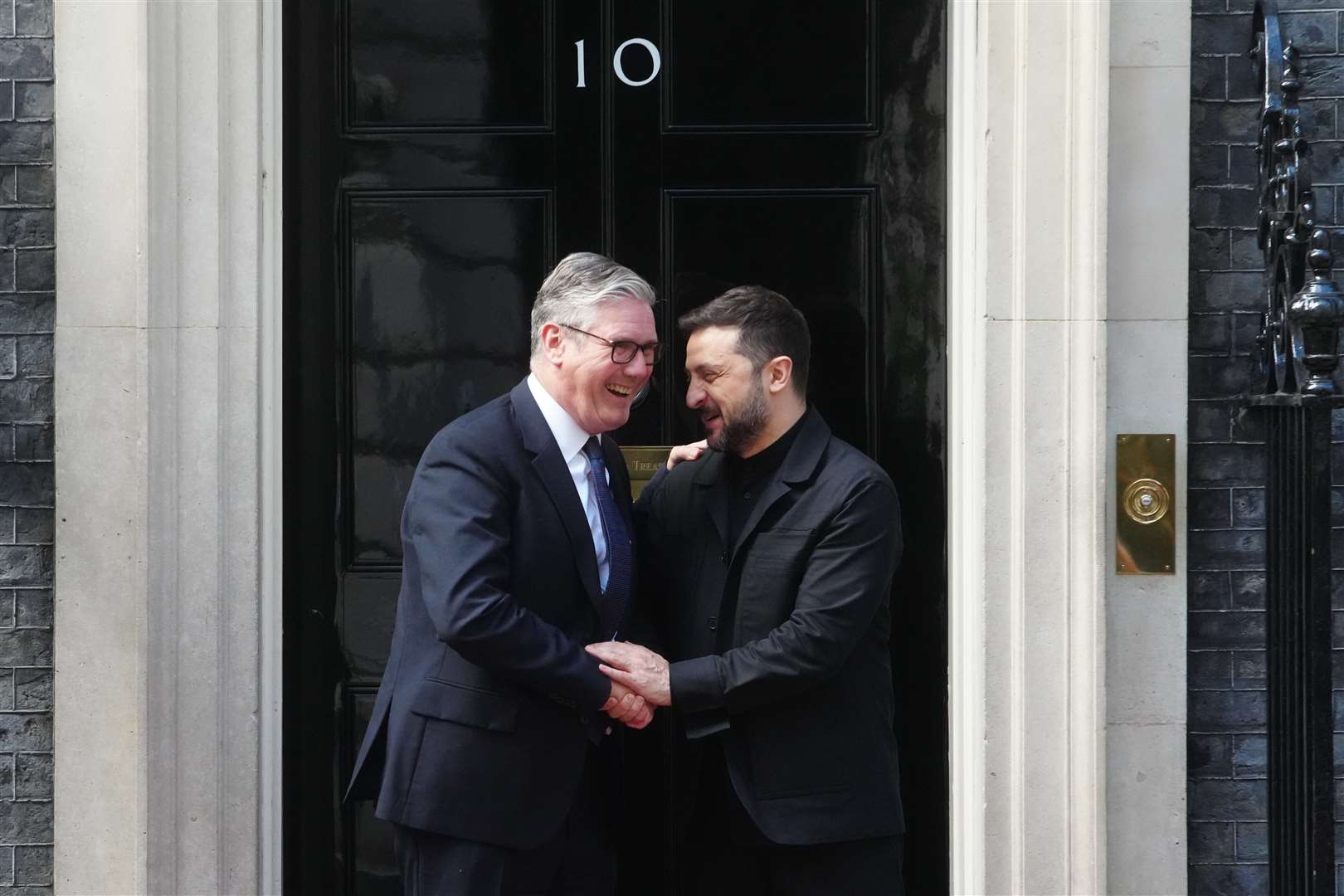 Prime Minister Sir Keir Starmer with Ukrainian President Volodymyr Zelensky at 10 Downing Street (Jeff Moore/PA)