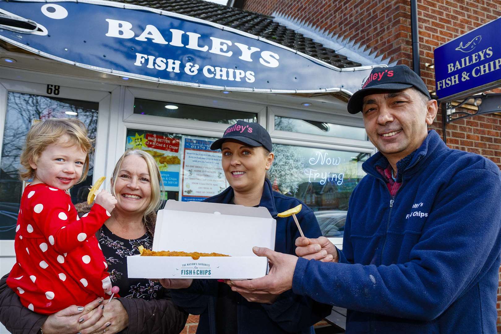 Pennie Biggs, Dawn Butler, Aneta Stanik and Cengiz Bolat pictured outside Baileys.