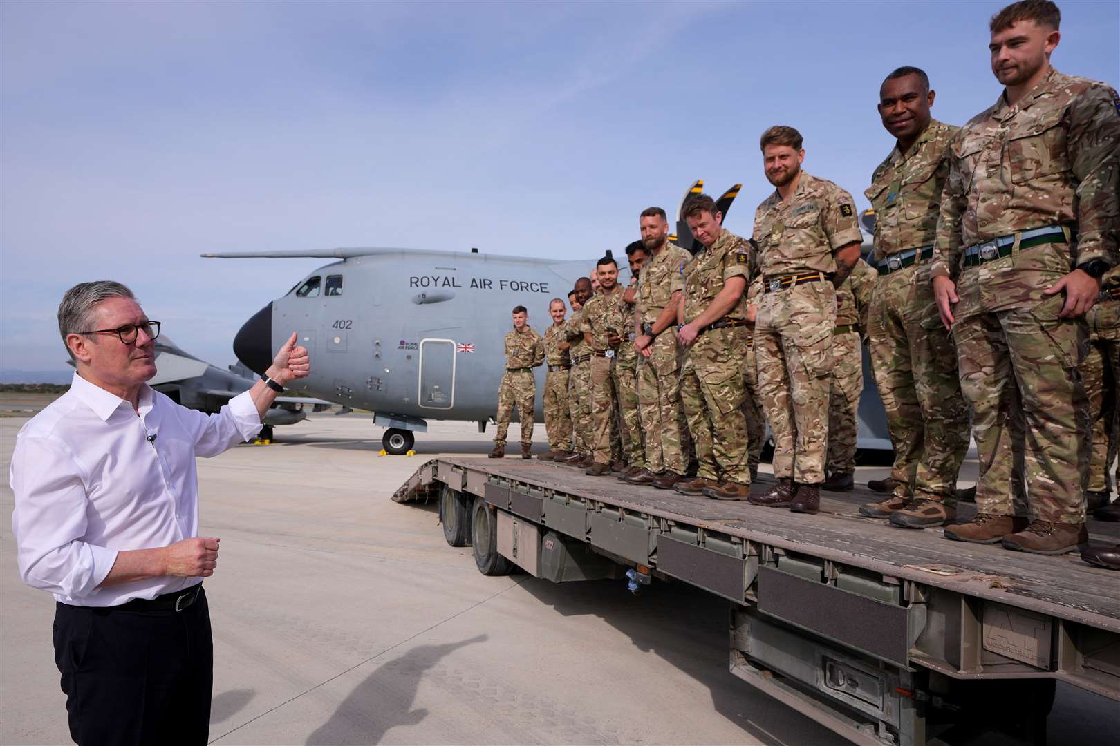 Prime Minister Sir Keir Starmer visited Akrotiri in December (Kirsty Wigglesworth/PA)