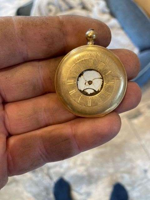The gold Victorian pocket watch. Picture submitted