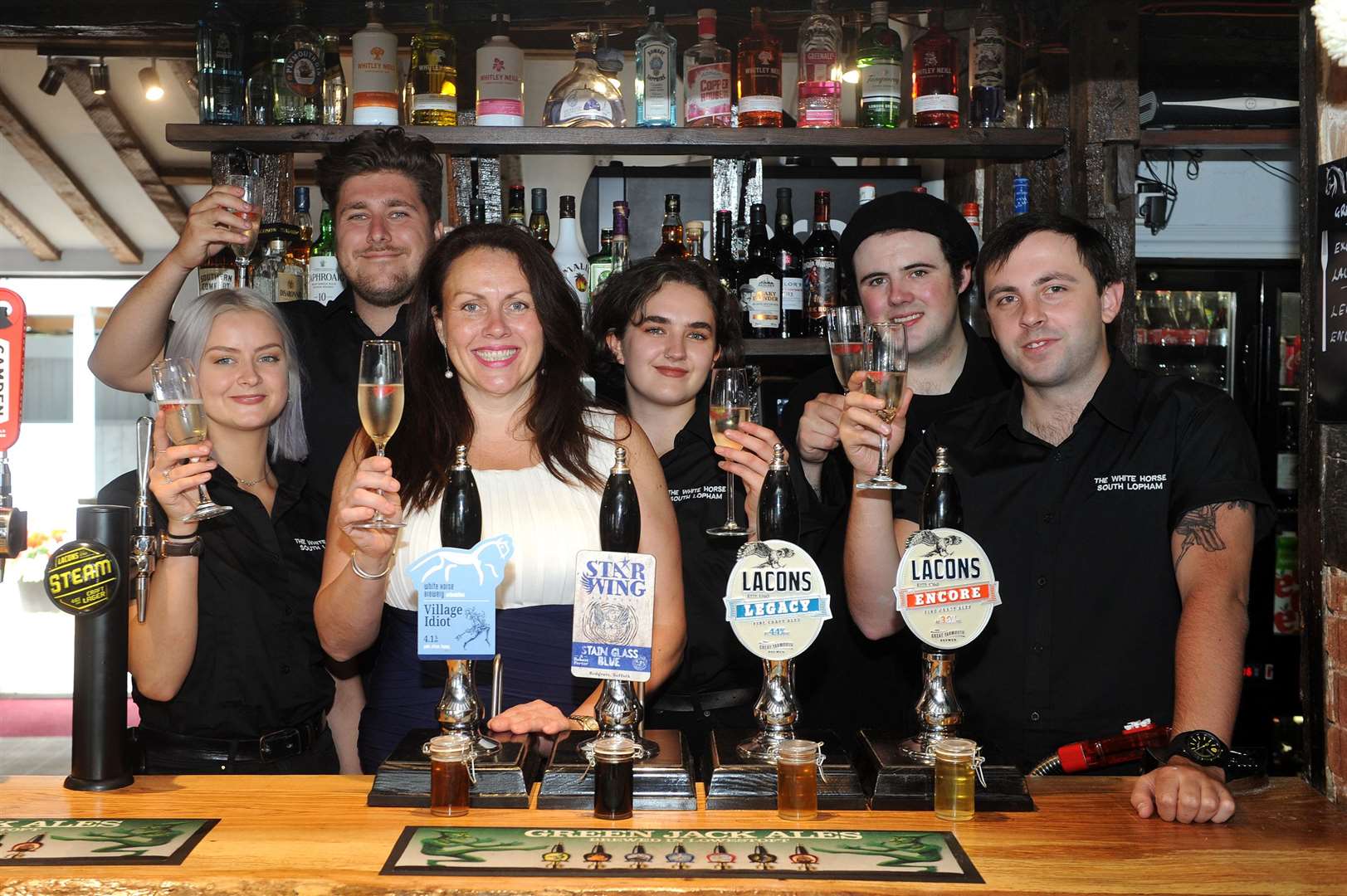 Staff at the White Horse are celebrating the completion of almost a month-long refurbishment. Picture by Mecha Morton.