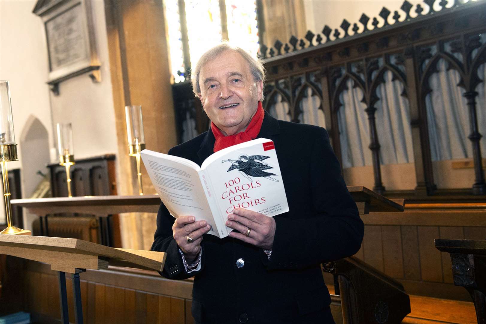 Basil Abbott inside St Mary’s Church, Diss. Picture by Mecha Morton.