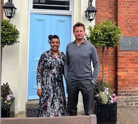 Ms Myers-Lamptey pictured with Remarkable Renovations presenter George Clarke. Picture: Contributed. (58311113)