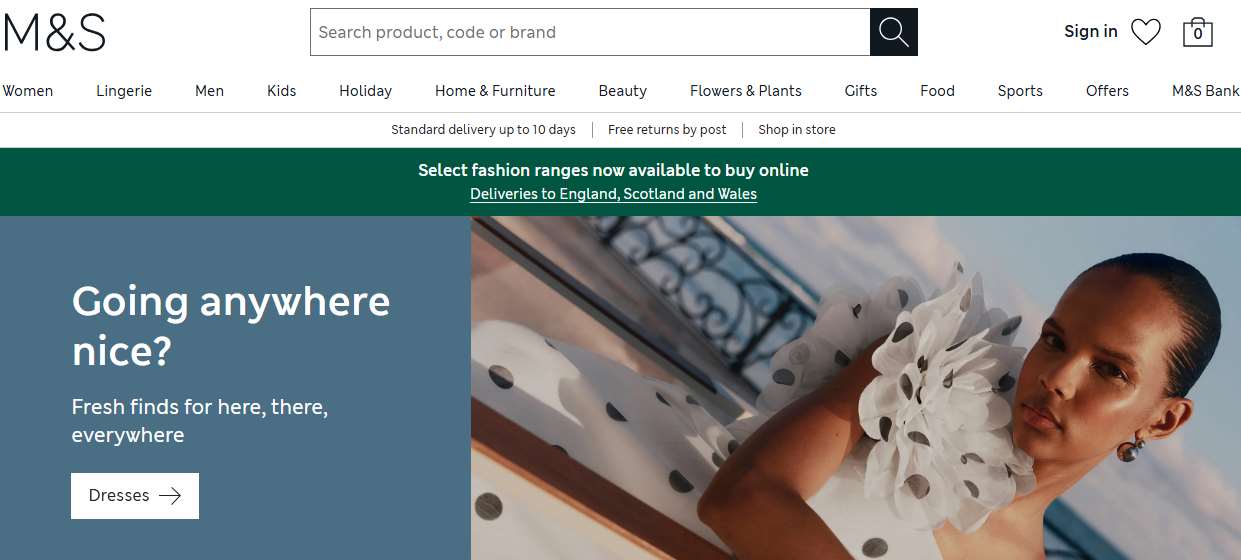 M&S has reopened its website for online orders for the first time in over six weeks (M&S/PA)