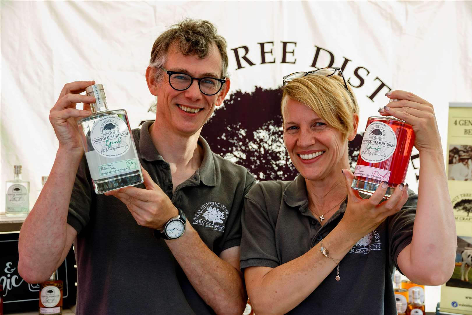 Graham Mills and Emma Bigham of Walnut Tree Distillery. Picture: Mark Bullimore