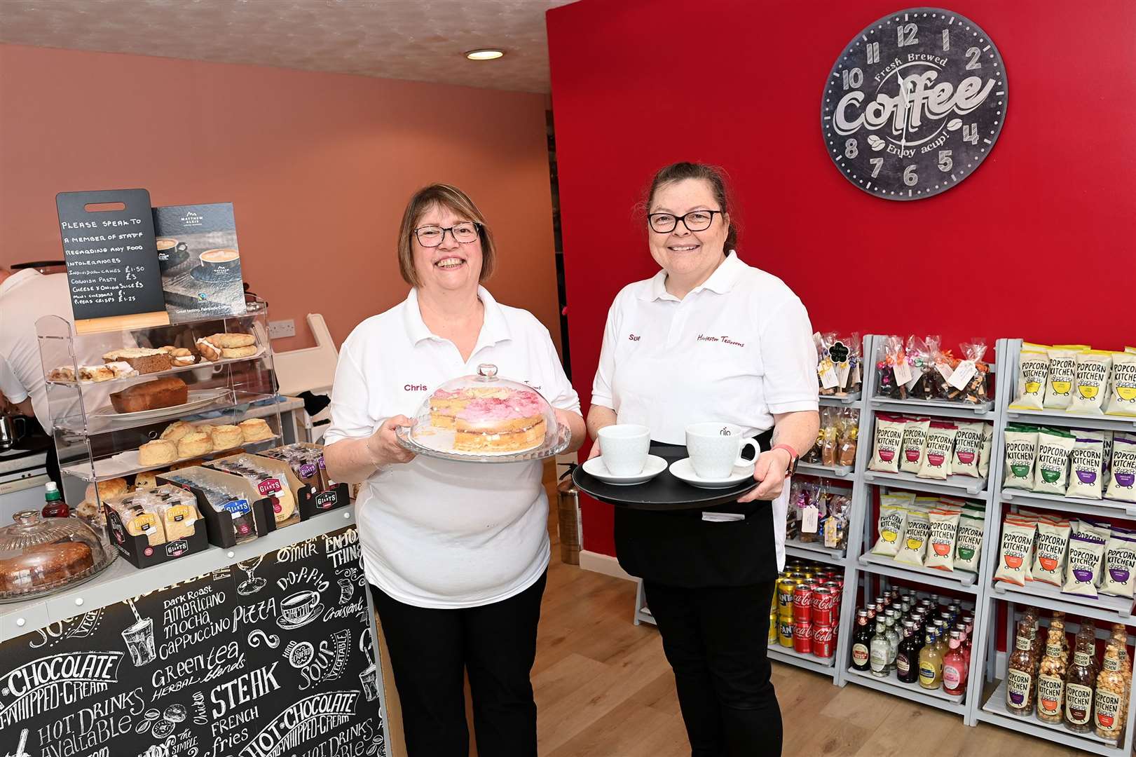 Sue Kuzmic and Chris Nooney at the new Harleston Tea Room. Picture: Mecha Morton.