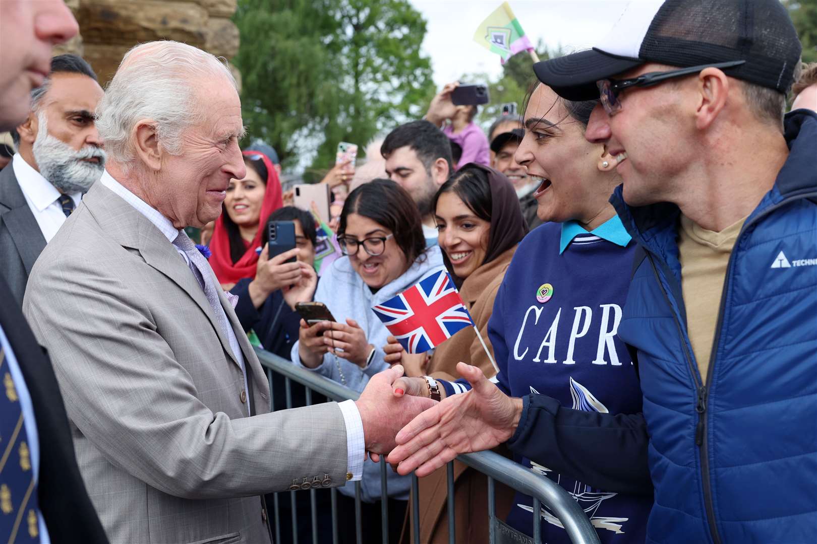 Charles meeting members of the public outside the Bradford Live venue (Chris Jackson/PA)