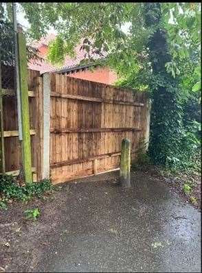 The fence before. Picture: Noor Hussain
