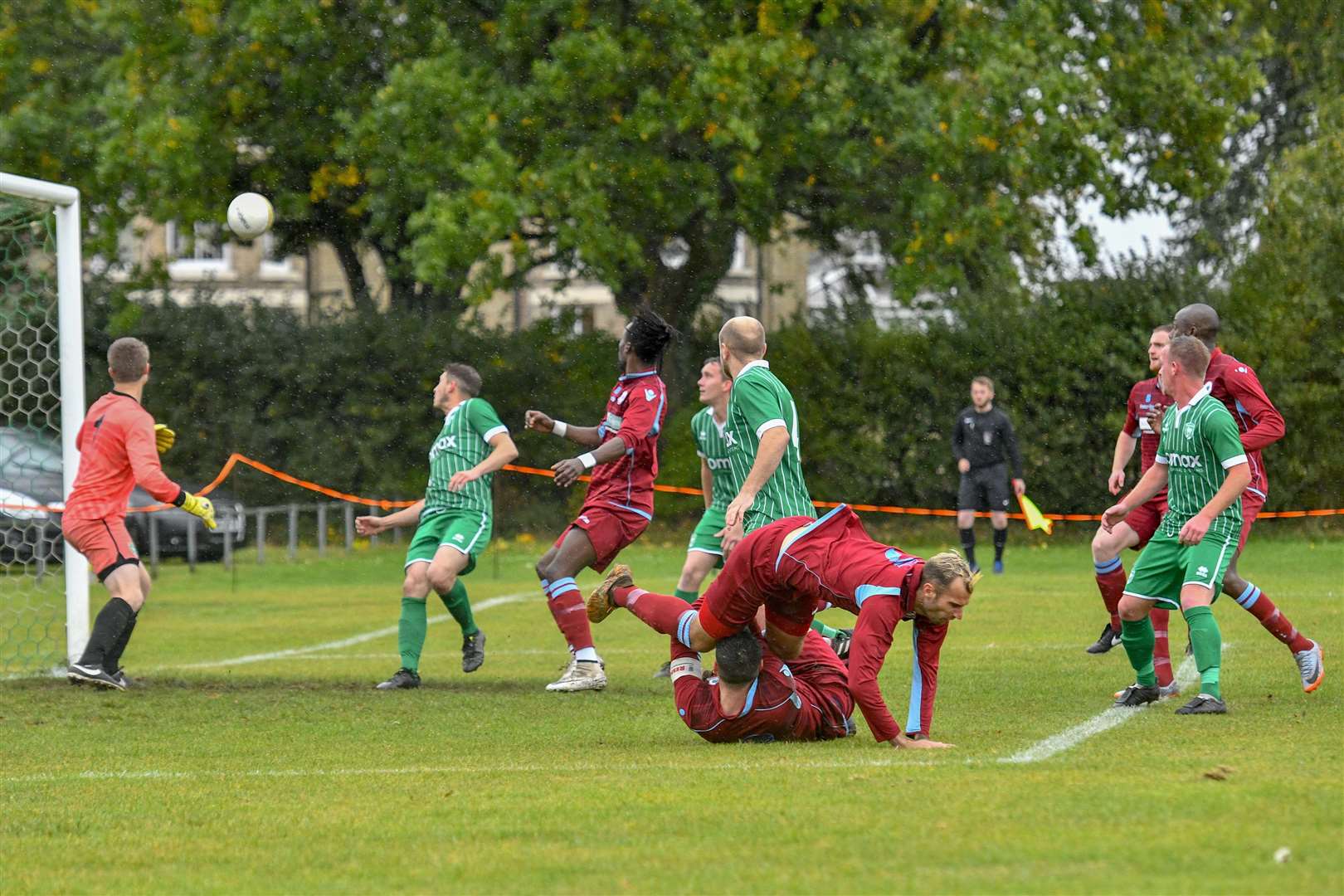 East Harling, Norfolk, UK, 06 October 2018..Football action from East Harling v Thetford..Picture: Mark Bullimore Photography. (4635724)