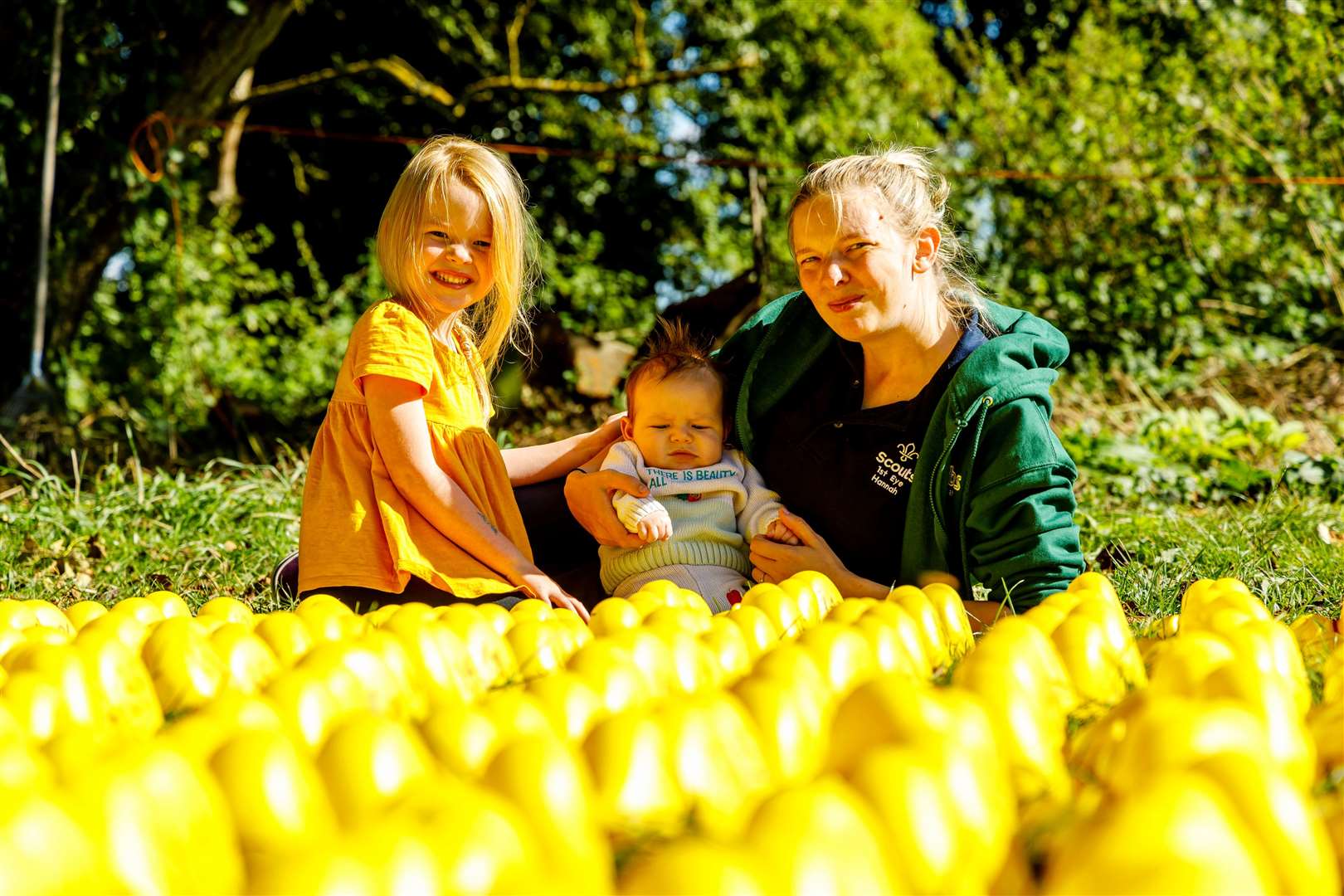 Lizzie, Eddie and Hannah Shelton. Picture: Mark Bullimore