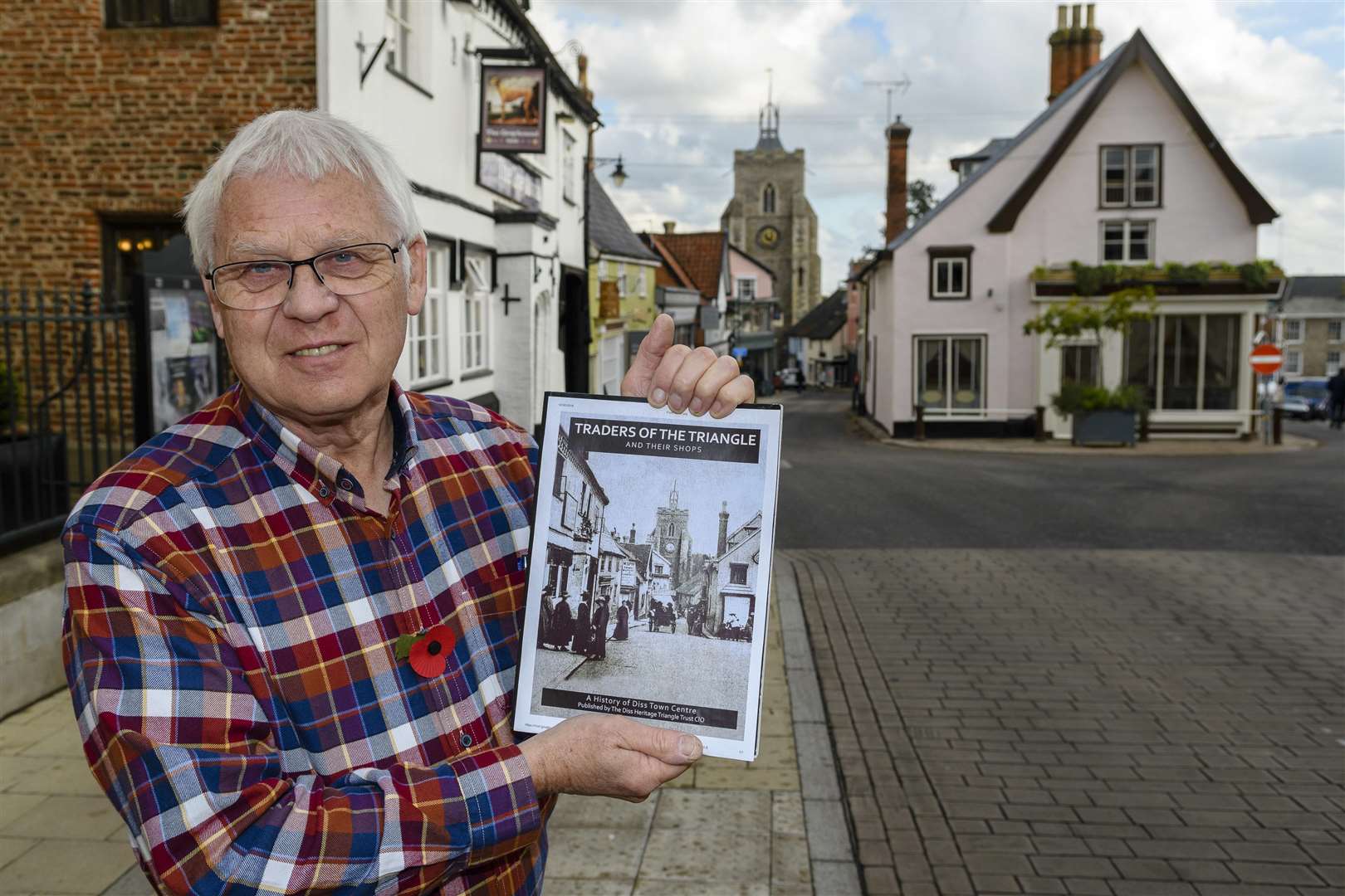PAGES OF HISTORY: Peter Hyde with the new book on the Diss Heritage Triangle.