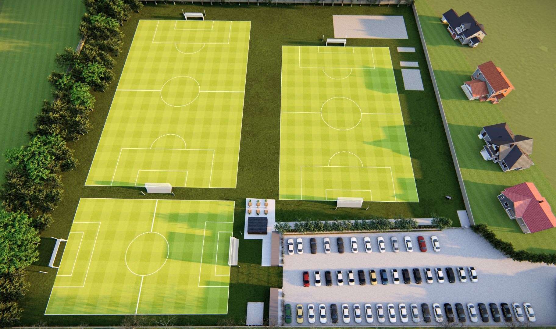 A bird's eye view of what it is hoped the club will look like once the fundraising is complete. Picture submitted