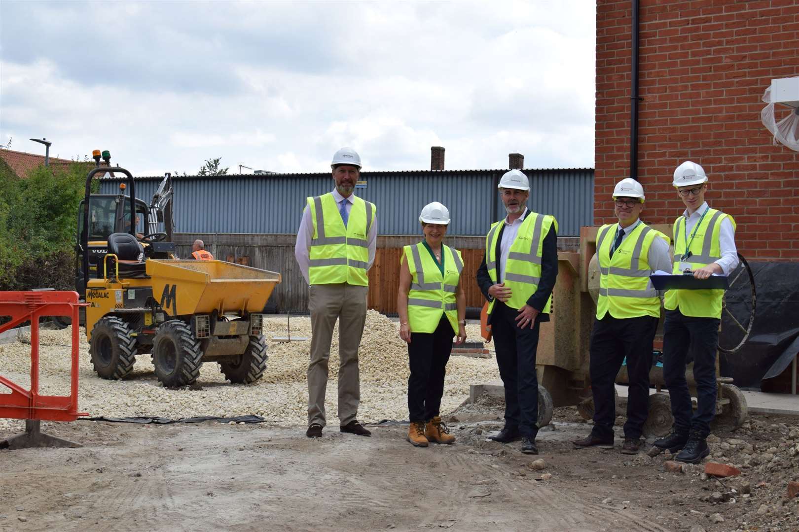 Members of Norfolk County Council at the site were the development is being built. Picture: Norfolk County Council