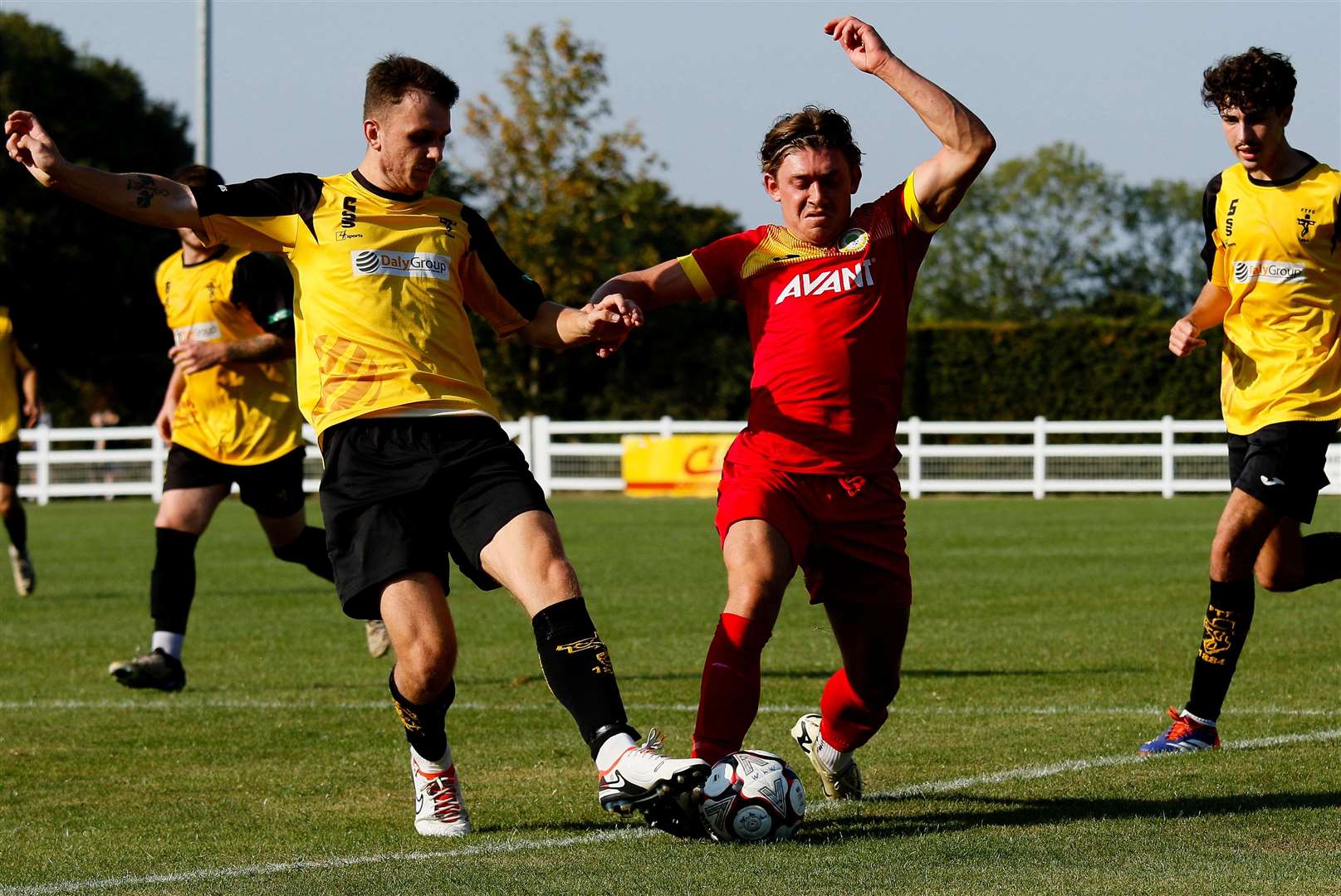 Kieran Twinn scored Walsham’s goal 2-0 down on Saturday Picture: Mark Bullimore