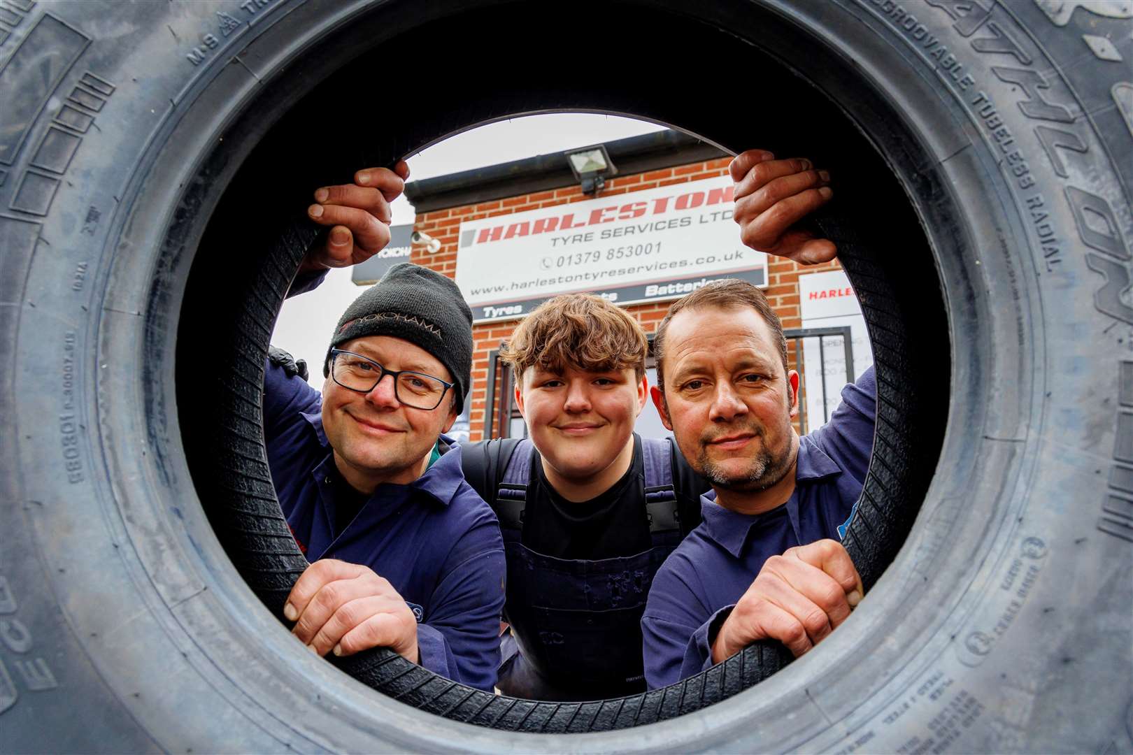 Joel, Charlie and Daryl Keeble get their heads together. Picture: Mark Bullimore