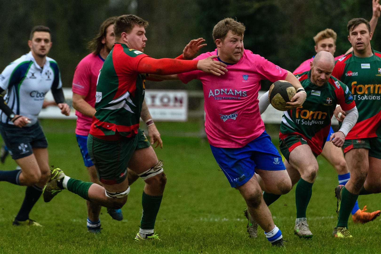 Rugby action from Diss v Luton - Chris Beaird ..Picture by Mark Bullimore Photography. (6334130)