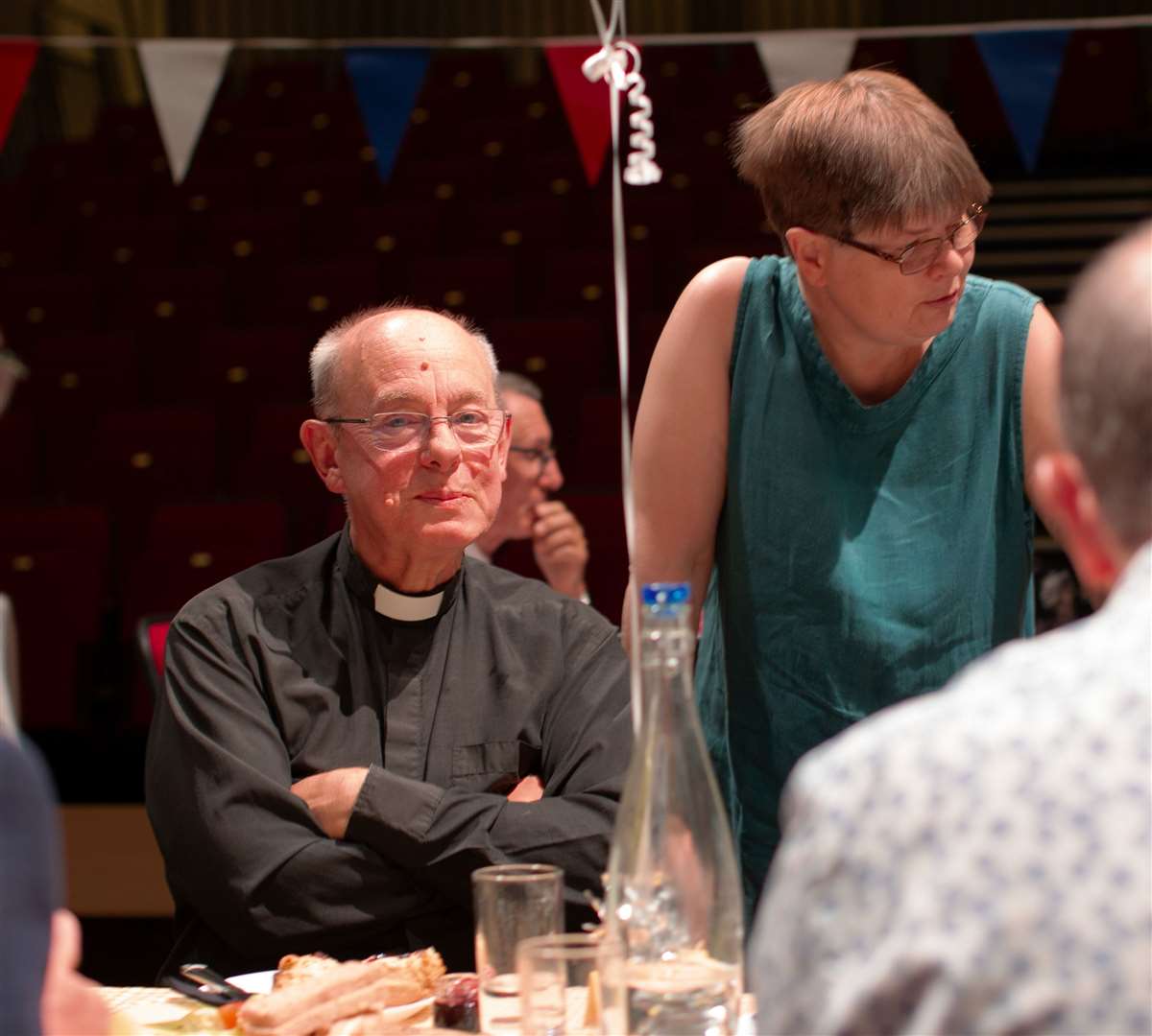 Rev. Canon Tony Billett enjoying his retirement tea party in 2022. Picture: Diss Town Council