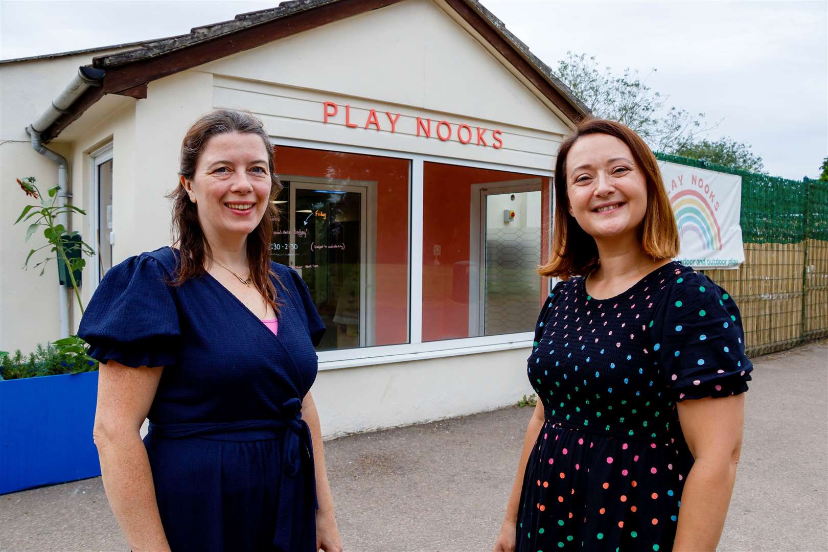 Vickie Wretham, left, and Stephanie Tipple have set up Play Nooks and Coffee Nooks just outside Banham Zoo. Picture: Mark Bullimore