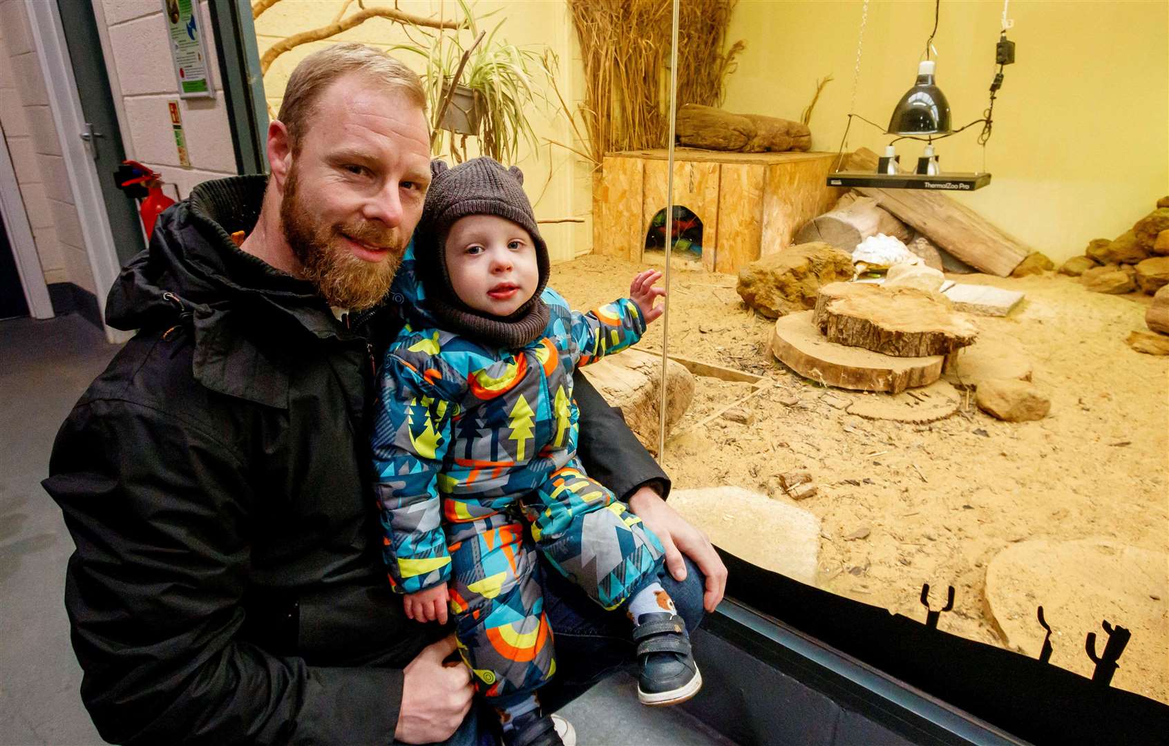 Matt and George Taylor who visited during the week Picture: Mark Bullimore Photography 2025