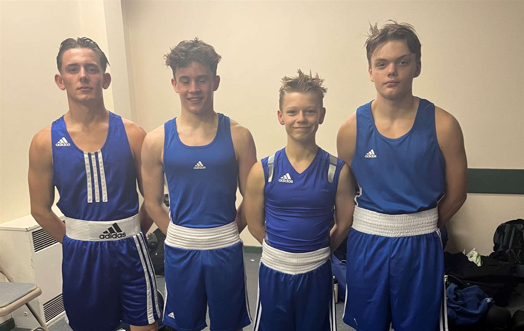 Tommy Jay, Finn Harris, Jake Lambert and Leon Emery were in action for Attleborough Boxing Club in a show in Aberdeen