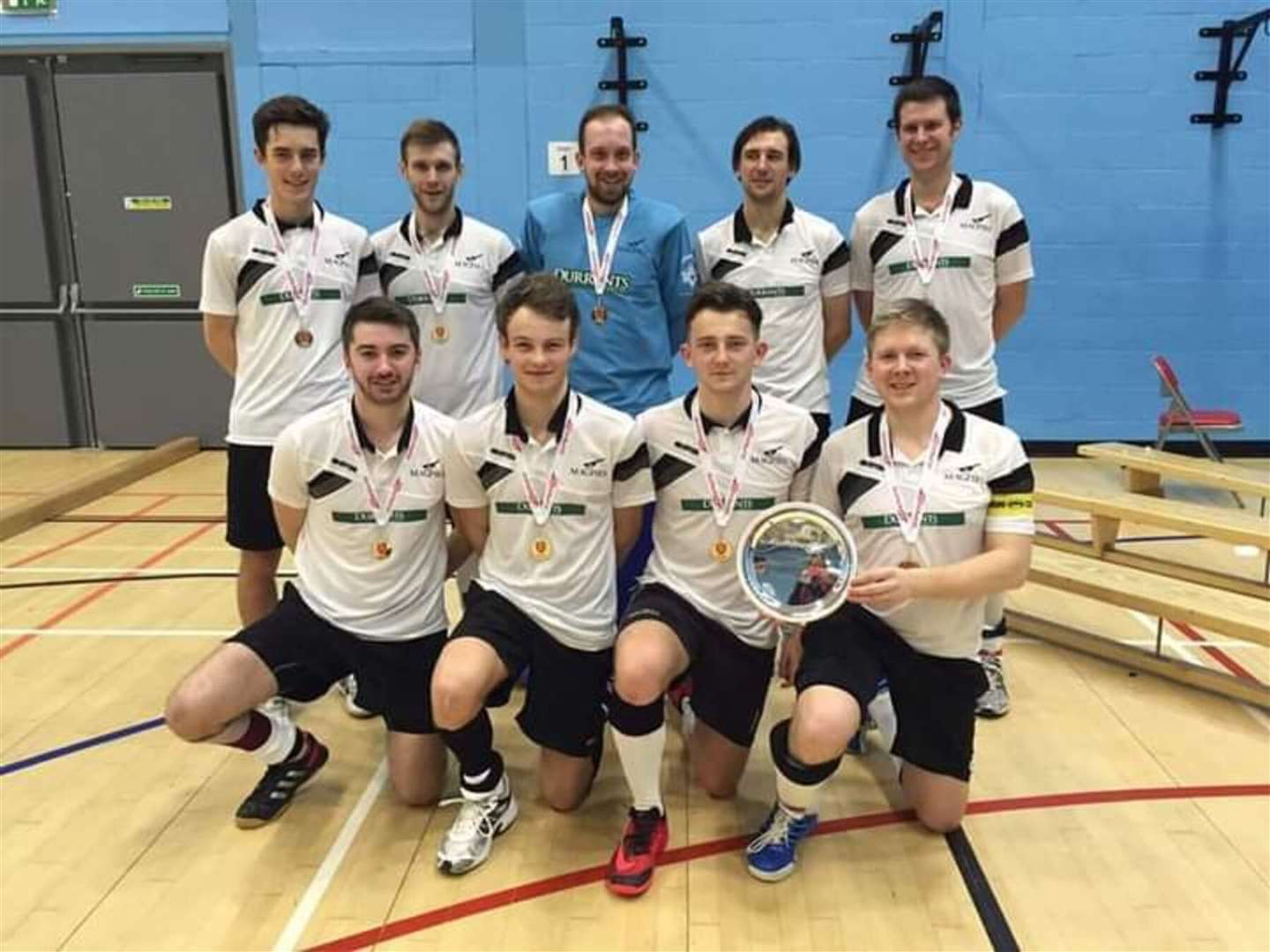 Harleston Magpies Indoor team, 2016, including Carl Sitch (second right bottom row)