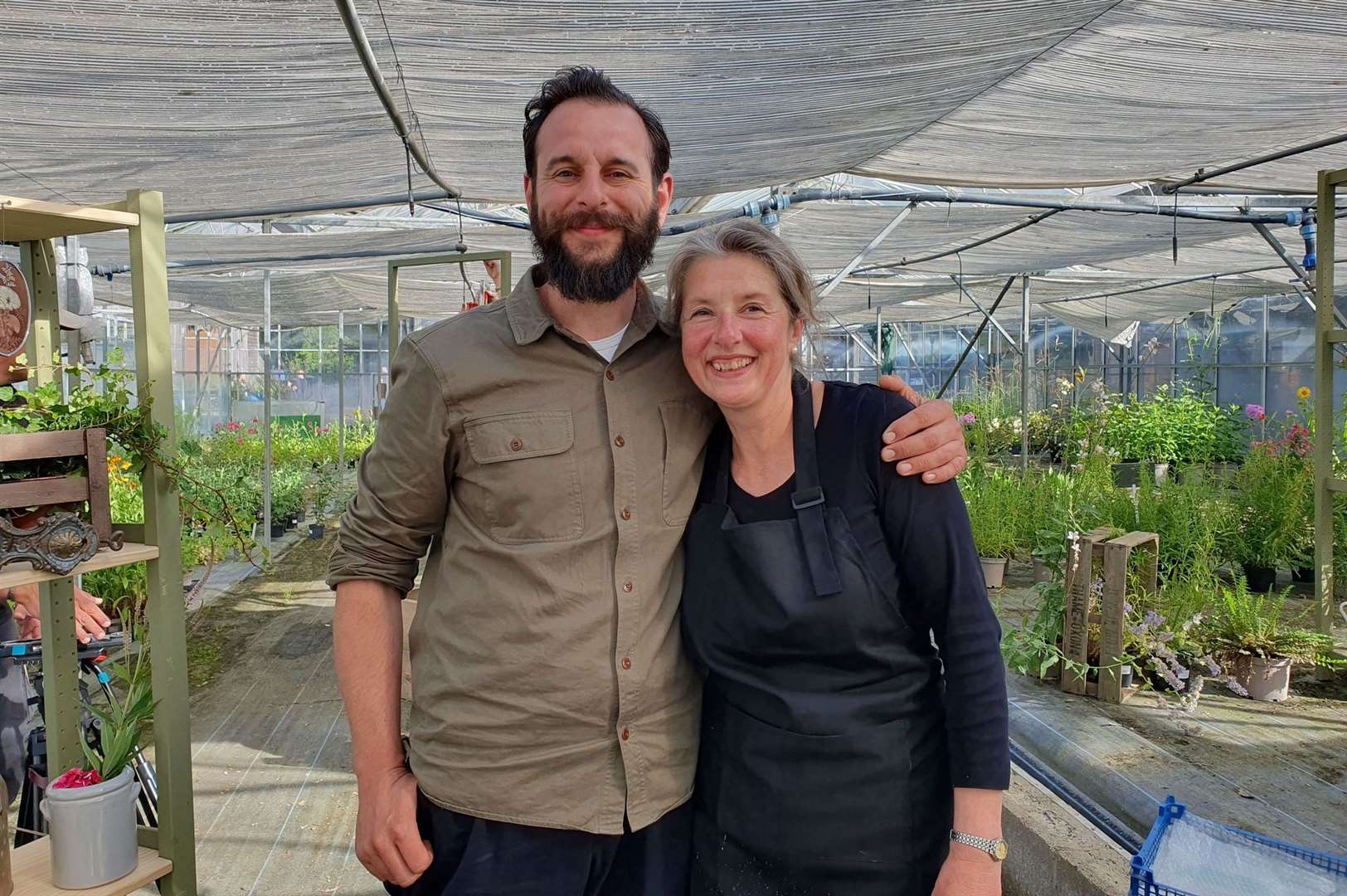 Claire Webb with Make it at Market host, Dominic Chinea. Picture submitted